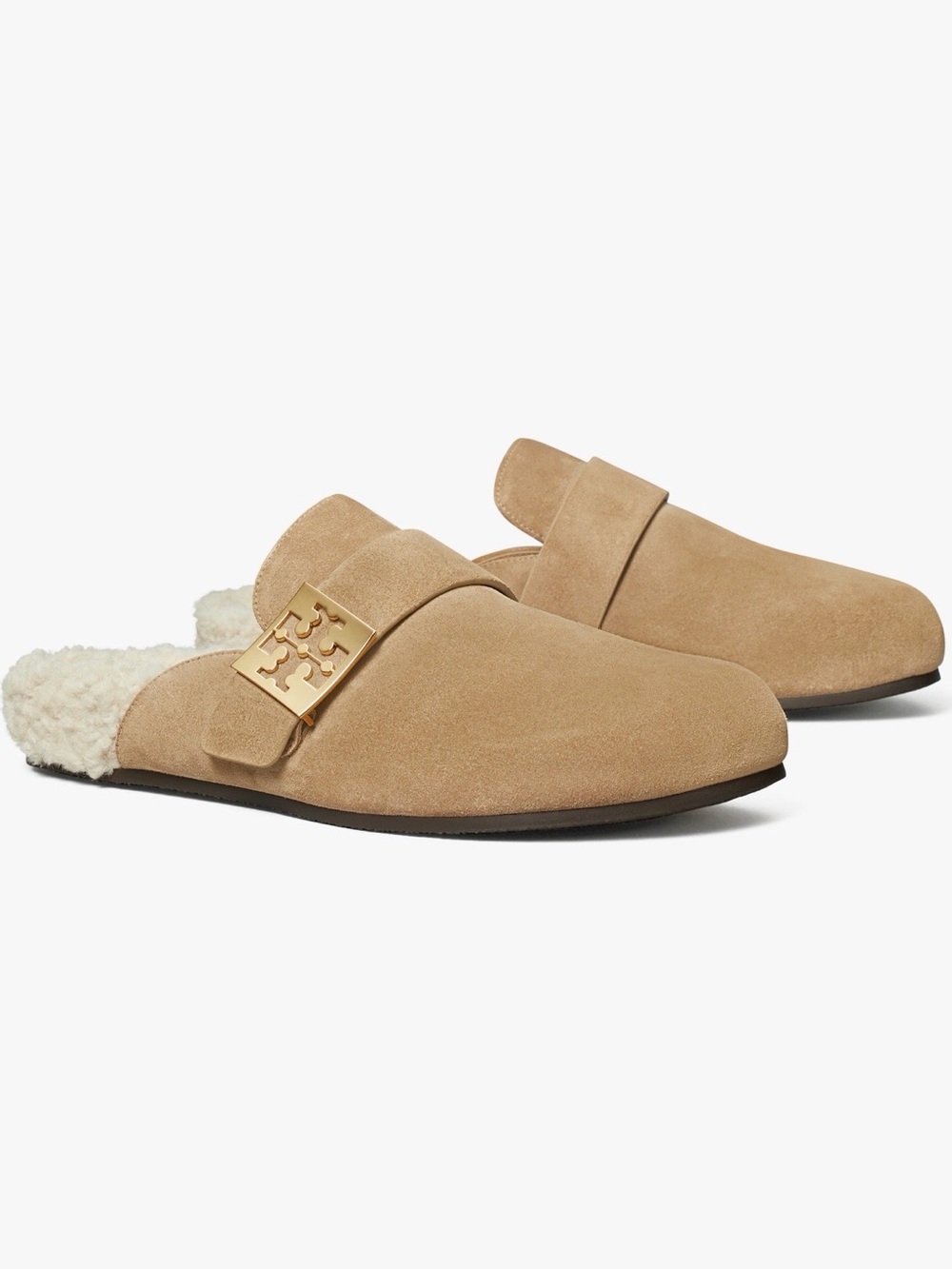 NIB. Tory Burch Women’s Leather Faux Shearling Lined Mule, Size 9 - Picture 2 of 4